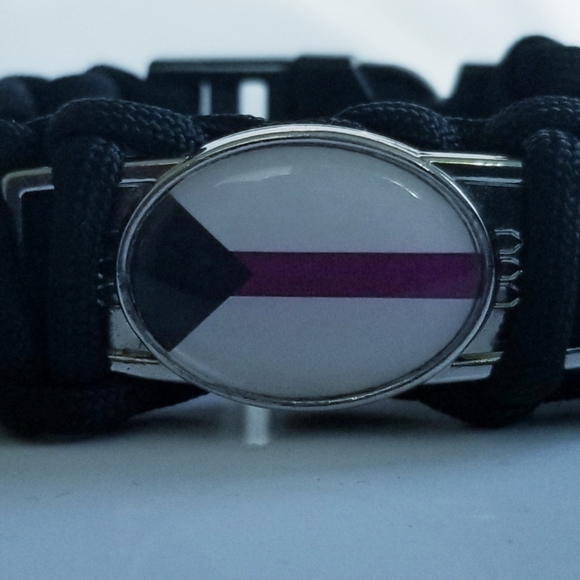 Demisexual Pride Flag Charm Bracelet Wristband